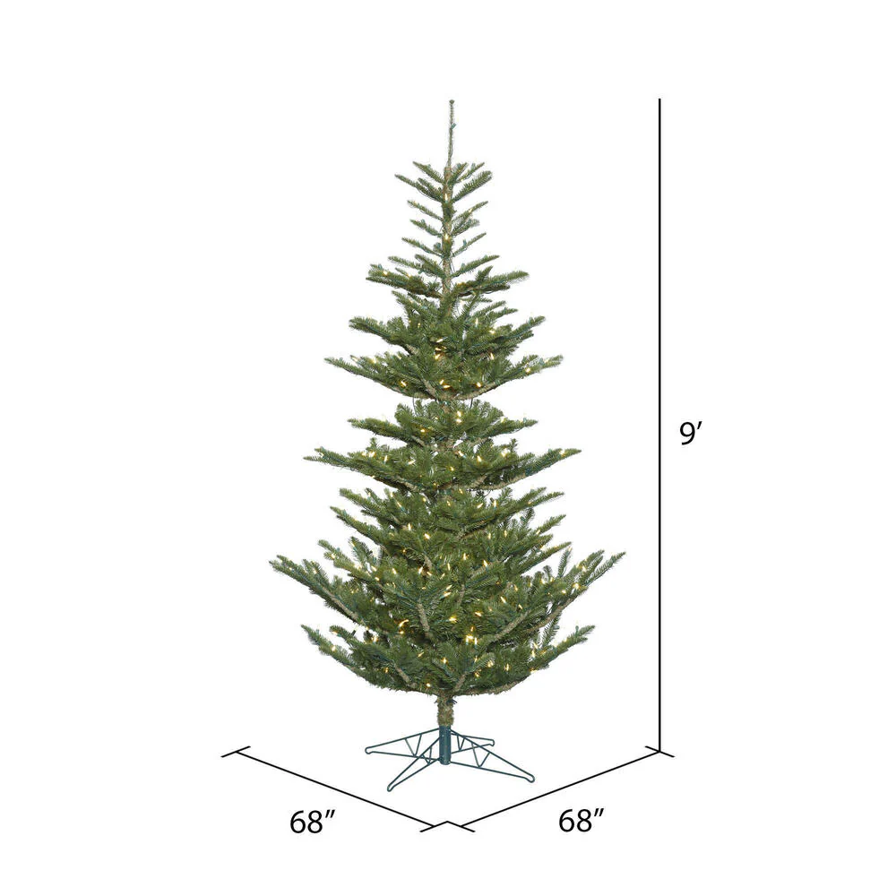 9'Hx68"W PE Alberta Spruce Artificial Christmas Tree, LED Pre-Lit -Green - Image 3