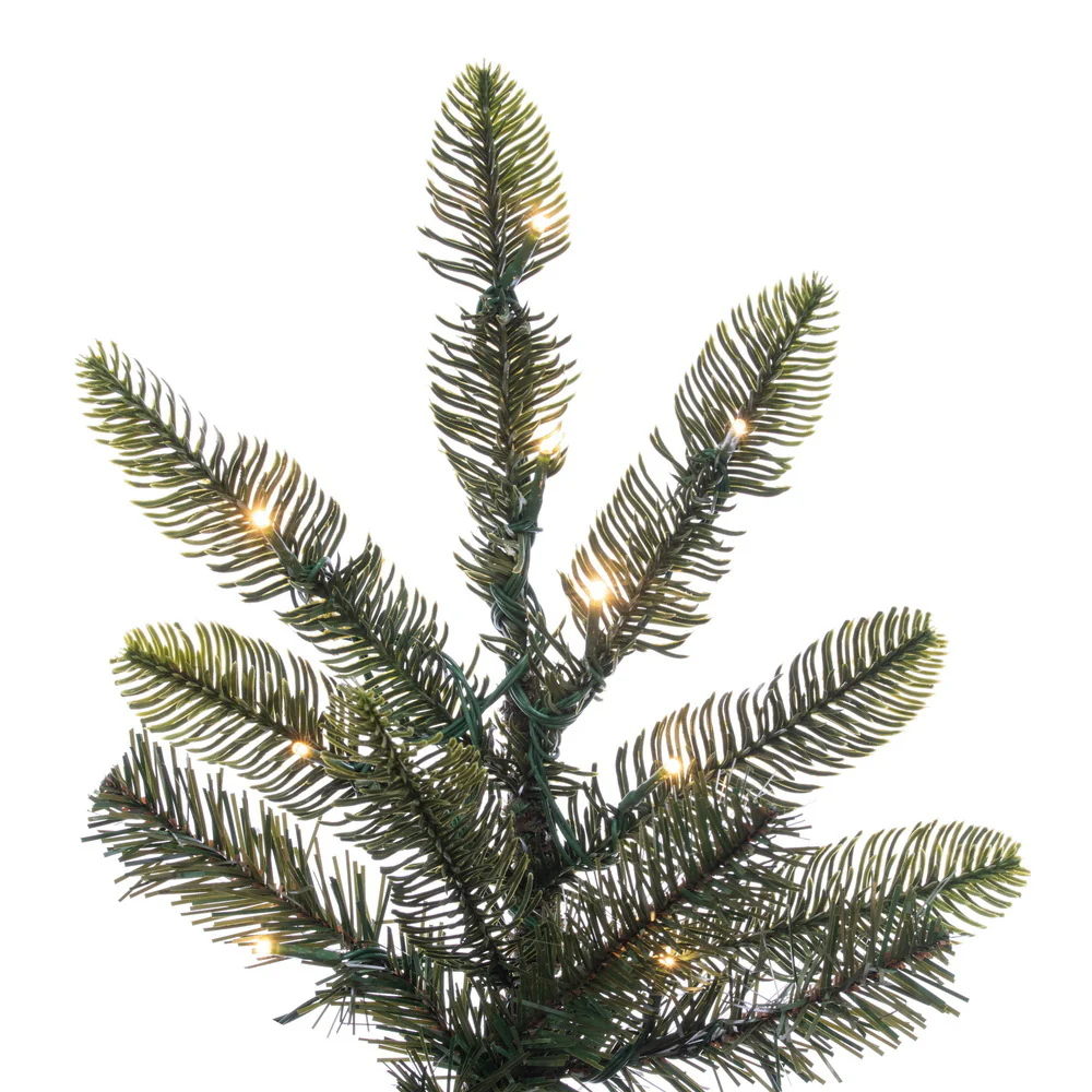 9'Hx68"W PE Alberta Spruce Artificial Christmas Tree, Micro LED Pre-Lit (Multi-Mode) -Green - Image 2