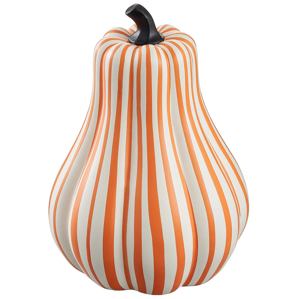 9"Hx6"W Halloween Pumpkin -White/Orange (Pack of 2)