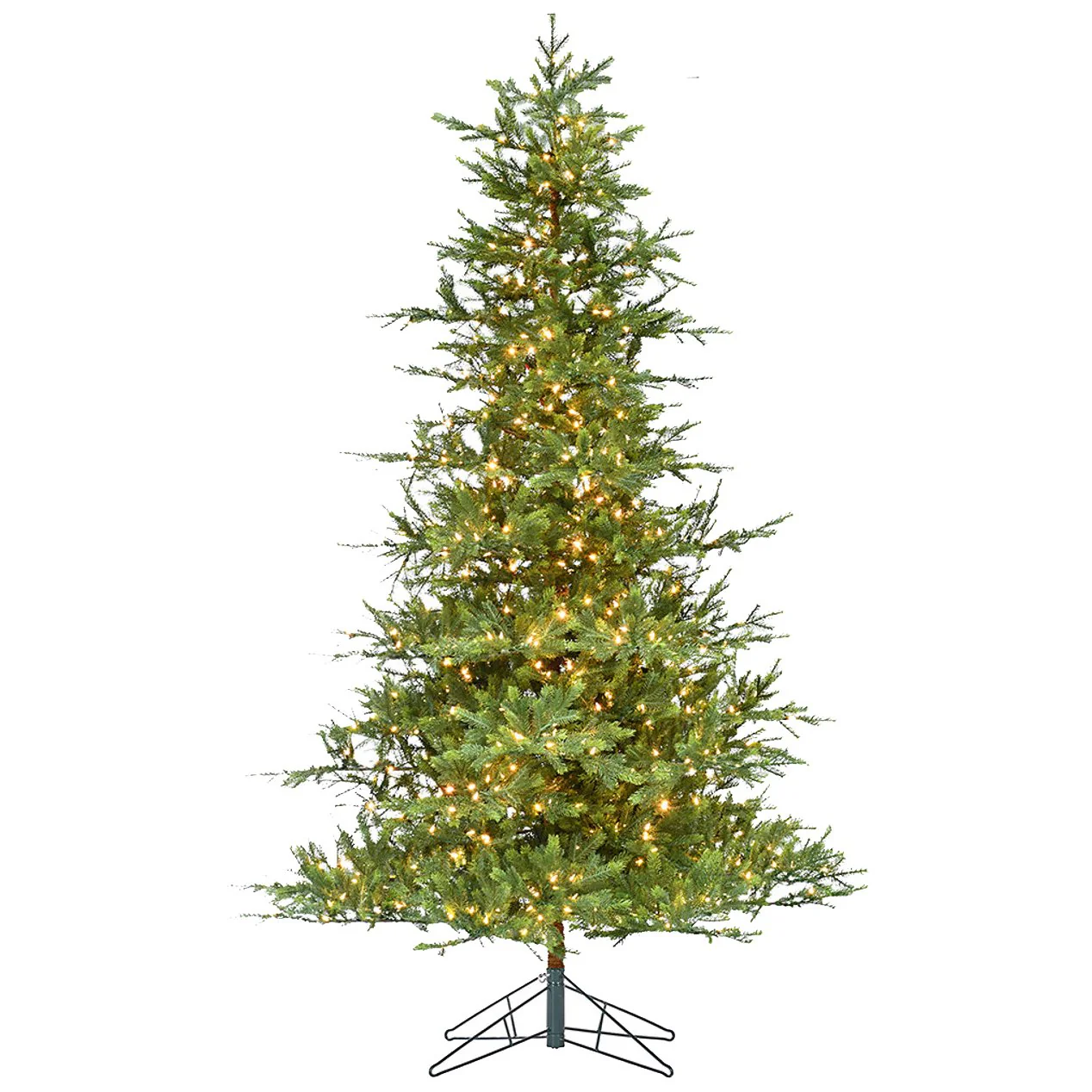 9'Hx72"W PE Peggy Pine Artificial Christmas Tree, LED Pre-Lit -Green