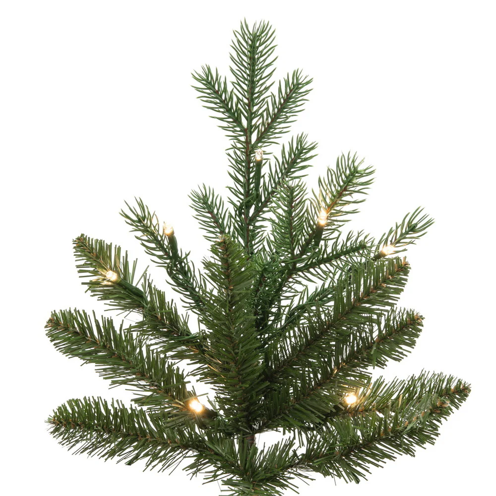 9'Hx74"W PE Nordmann Fir Artificial Christmas Tree, LED Pre-Lit (Multi-Mode) -Green - Image 2