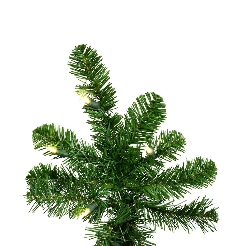 9'Hx78"W Upside-Down American Pine Artificial Christmas Tree, LED Pre-Lit -Green - Image 2