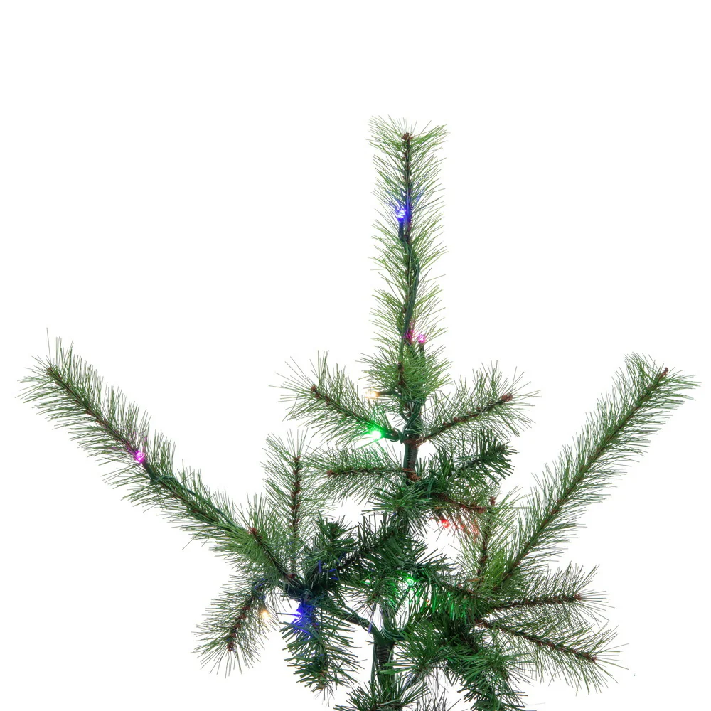 9'Hx79"W Lodge Pole Pine Artificial Christmas Tree, Micro LED Pre-Lit (Multi-Mode) -Green - Image 3