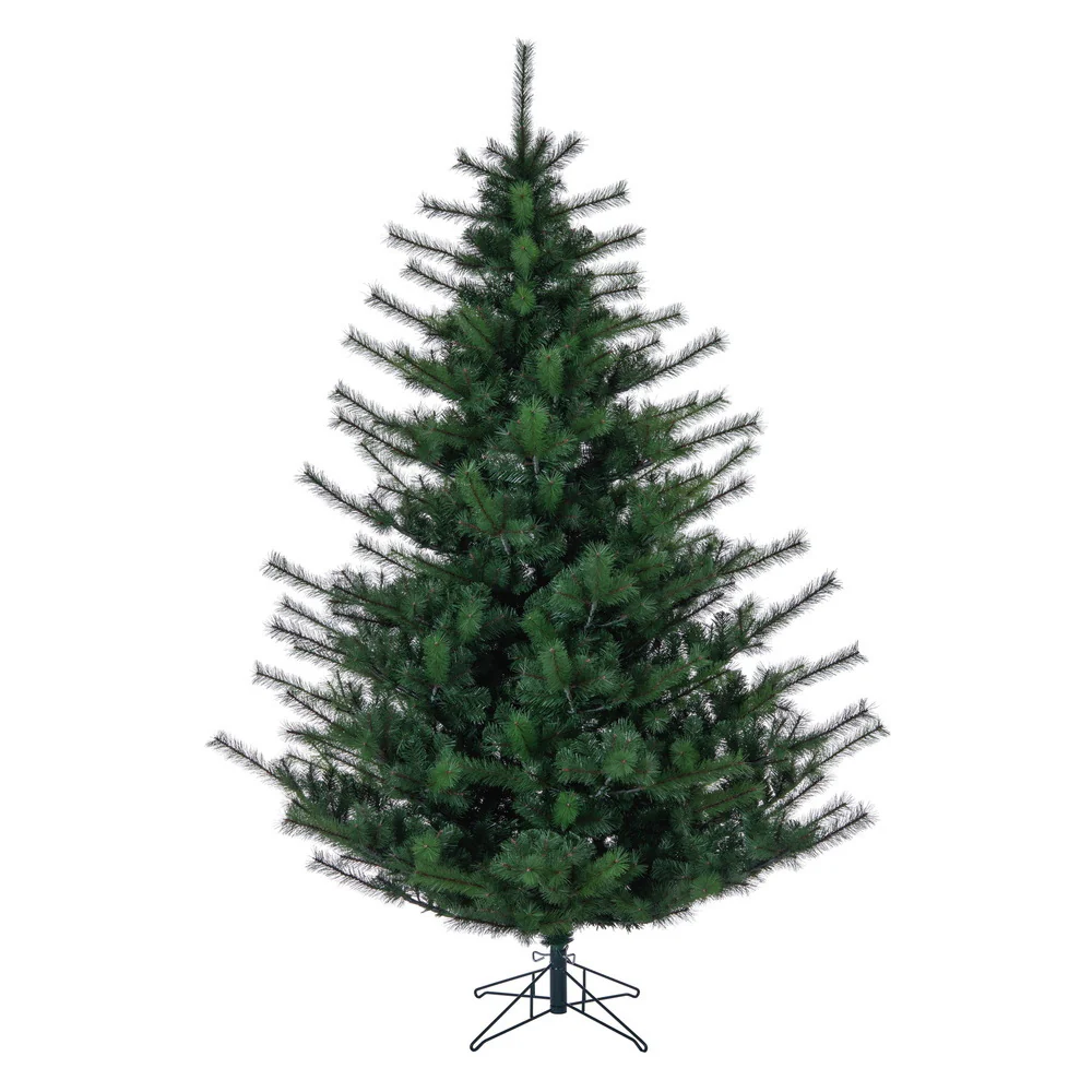 9'Hx79"W Lodge Pole Pine Artificial Christmas Tree, Unlit -Green