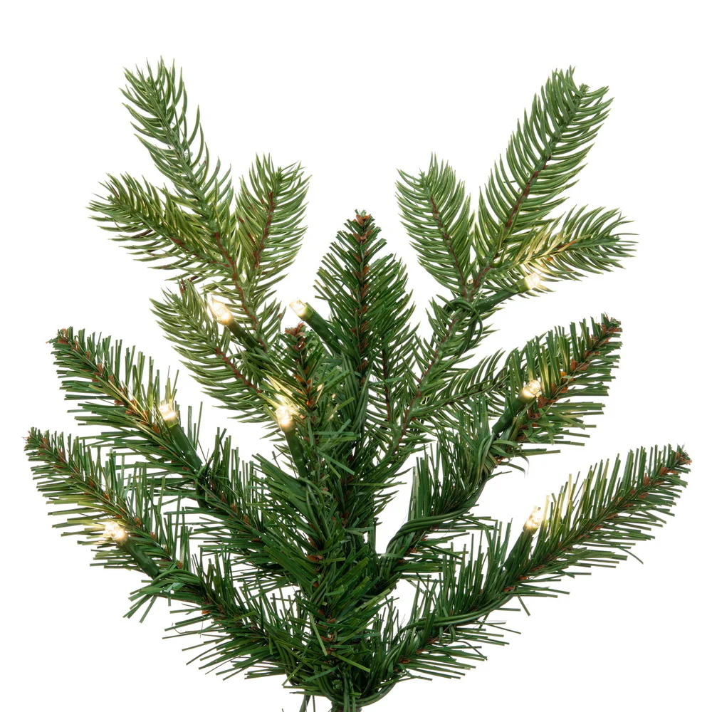 9'Hx79"W PE Norwegian Spruce Artificial Christmas Tree, LED Pre-Lit (Multi-Mode) -Green - Image 2