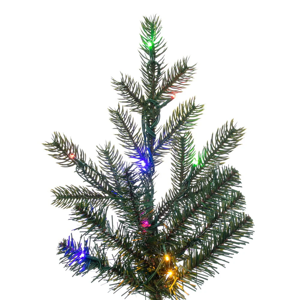 9'Hx81"W PE Sherwood Fir Artificial Christmas Tree, Micro LED Pre-Lit (Multi-Mode) -Green - Image 3