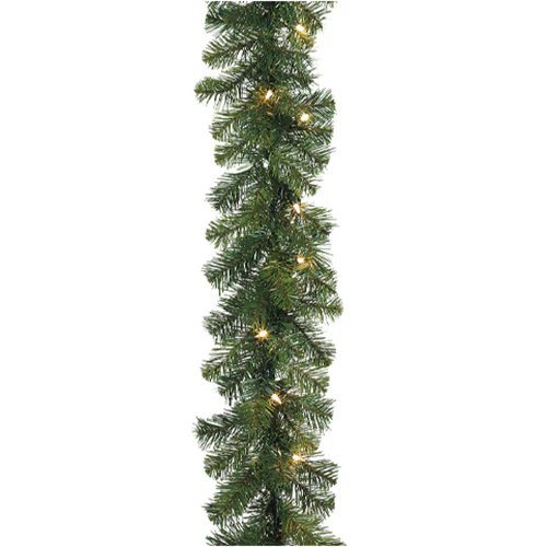9'Lx10"W Windsor Pine Artificial Garland, Pre-Lit -Green (Pack of 6)