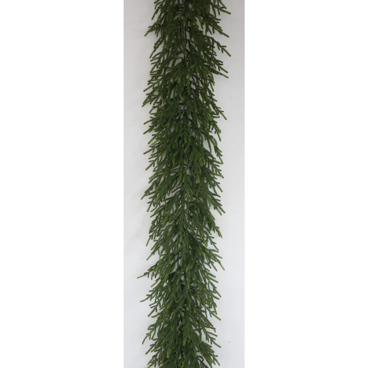 9'Lx16"W PE Norfolk Pine Artificial Garland, Micro LED Pre-Lit (Warm White, Multi-Mode) -White (Pack of 2) - Image 2