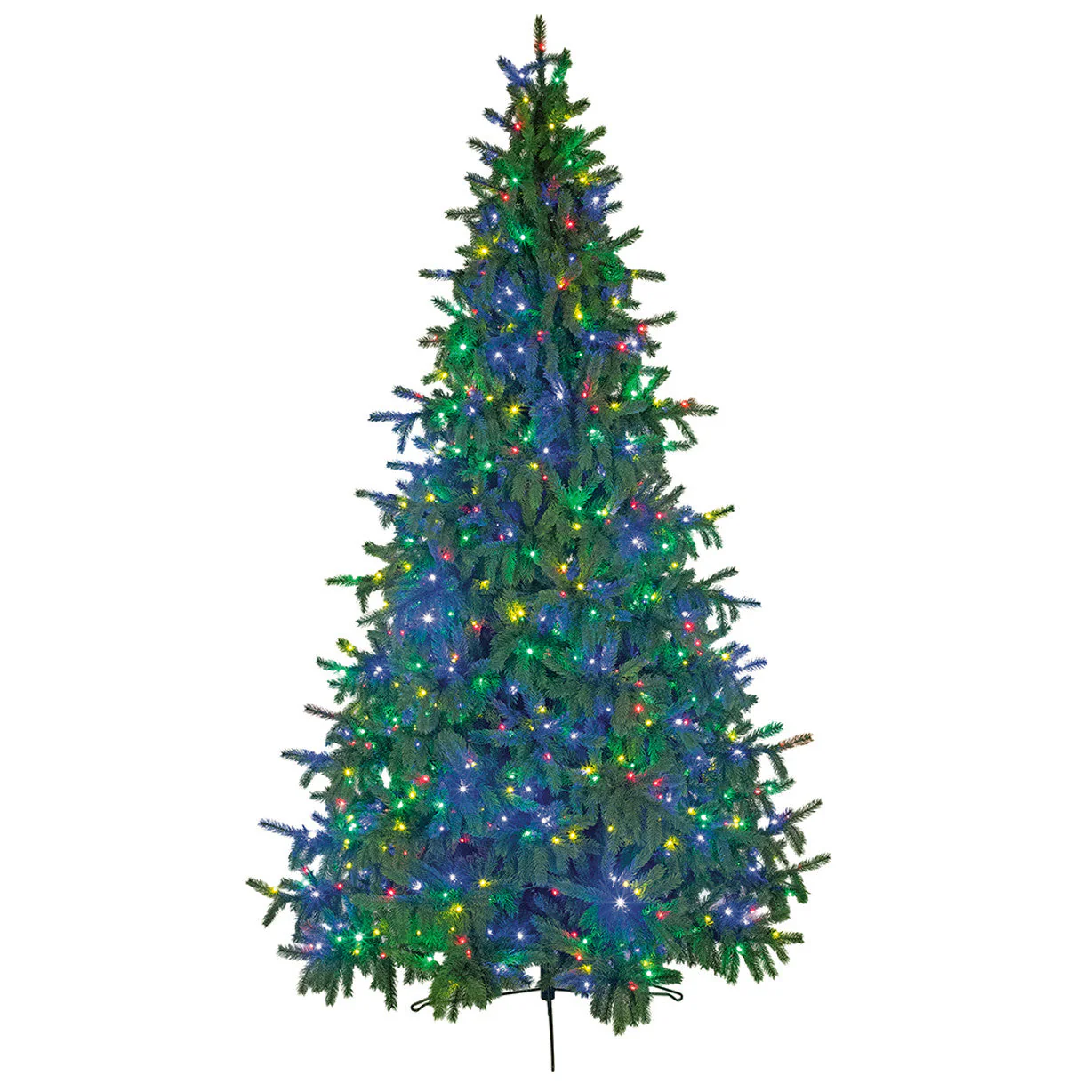 9'x63"W PE Norway Spruce Artificial Christmas Tree, Micro LED Pre-Lit (Multi-Mode) -Green