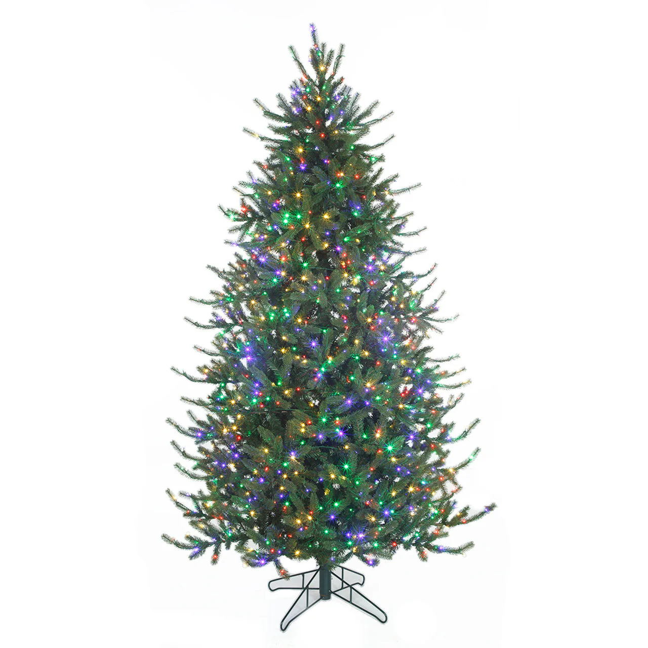 9'x65"W PE Windsor Spruce Artificial Christmas Tree, Micro LED Pre-Lit (Multi-Mode) -Green